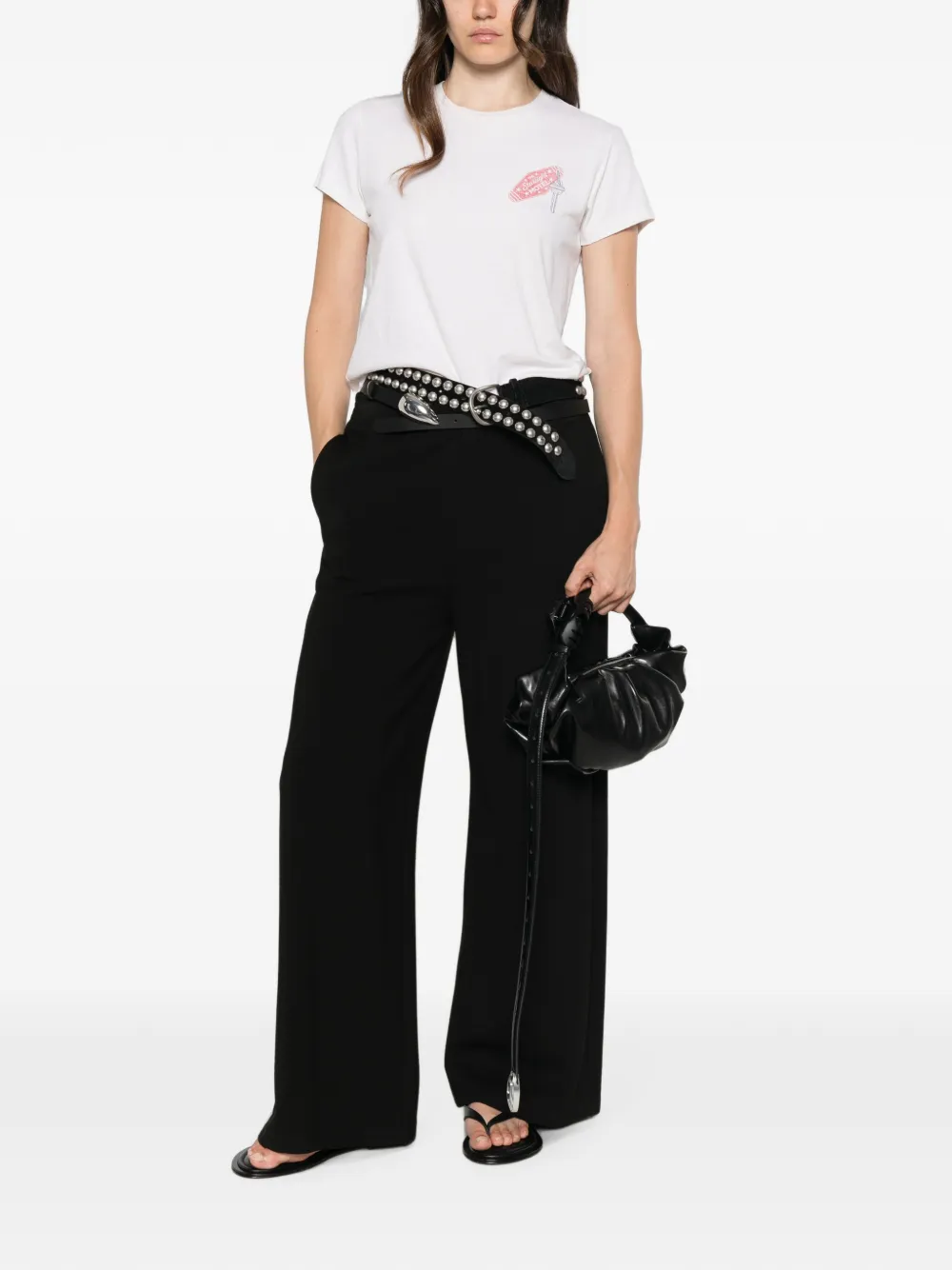 RE DONE T-shirt met print Beige