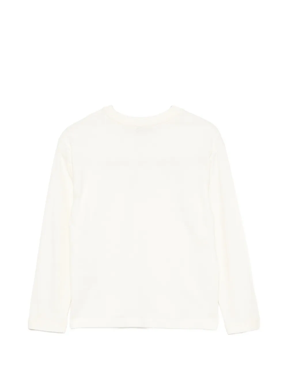 MSGM Kids T-shirt verfraaid met stras en geborduurd logo Beige