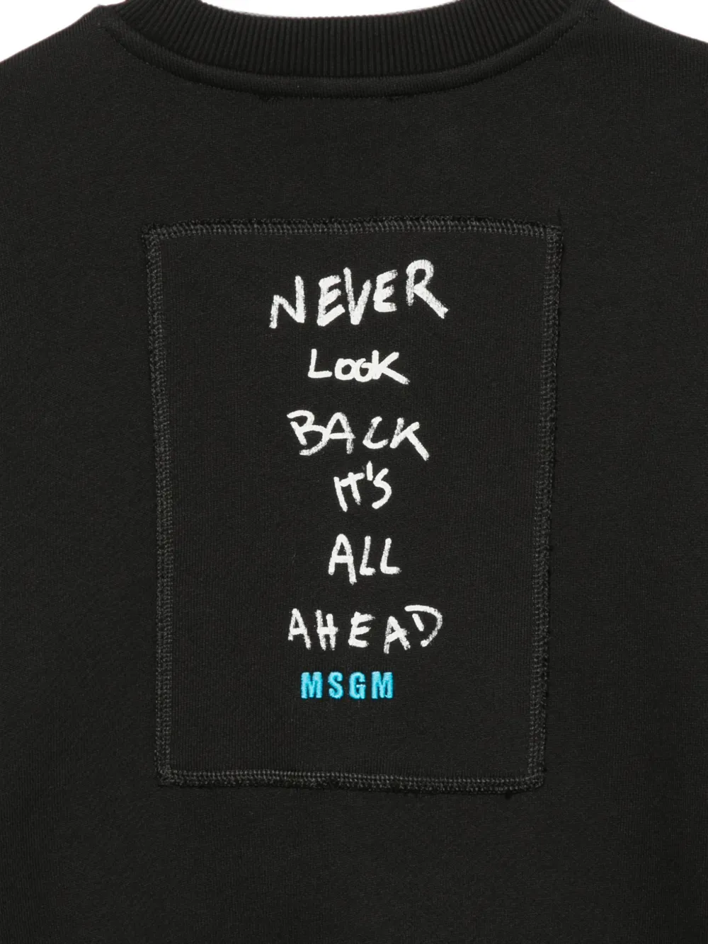 MSGM Kids Sweater met geborduurd logo Zwart