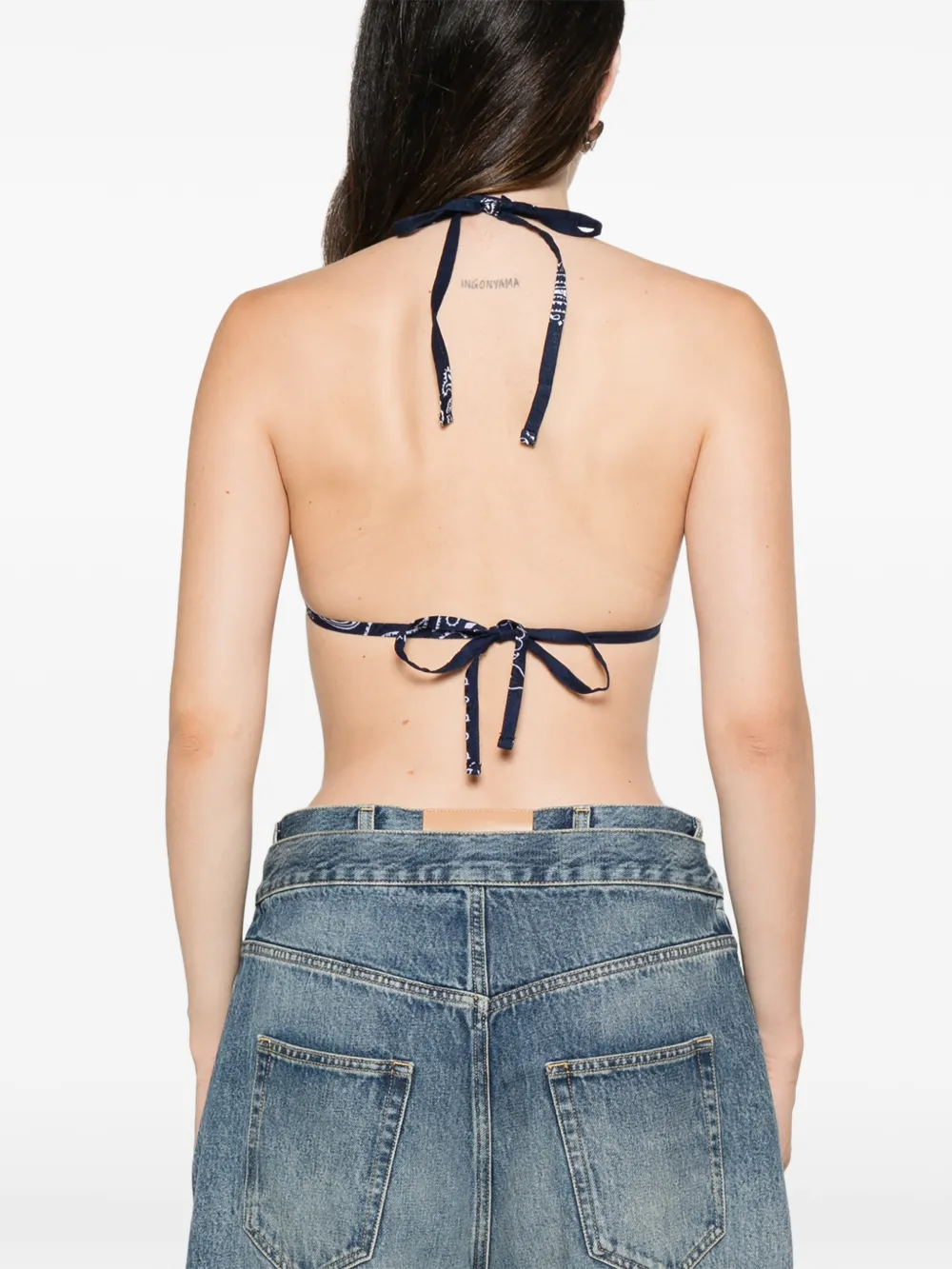 RE DONE Top met bandanaprint Blauw
