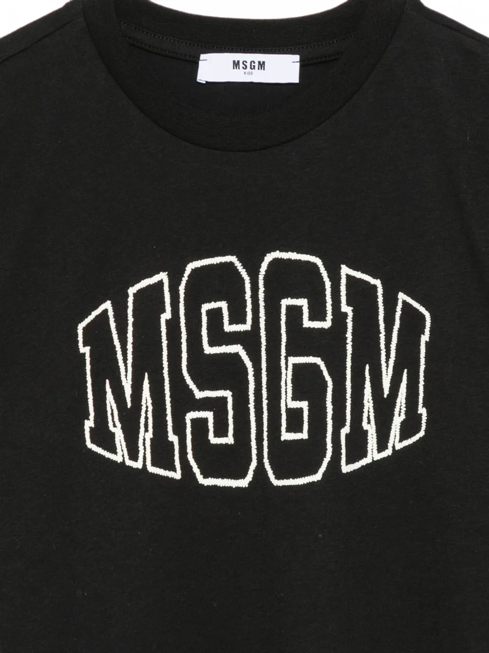 MSGM Kids T-shirt met logoprint Zwart