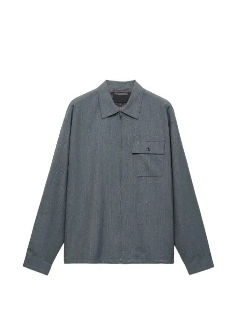 Prada wool zipper shirt