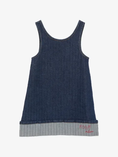 MSGM Kids logo-patch sleeveless dress