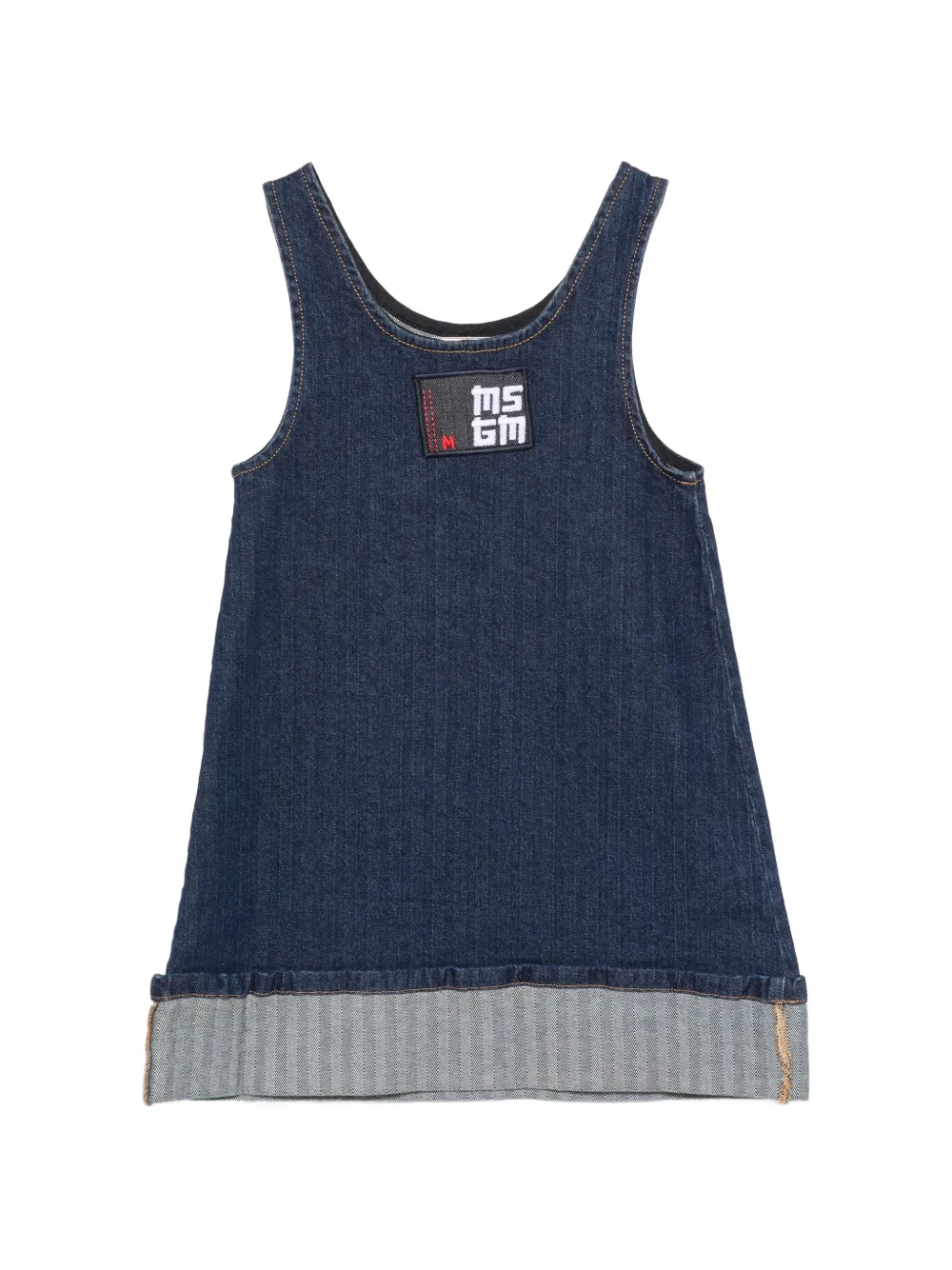 MSGM Kids Jurk met logopatch Blauw