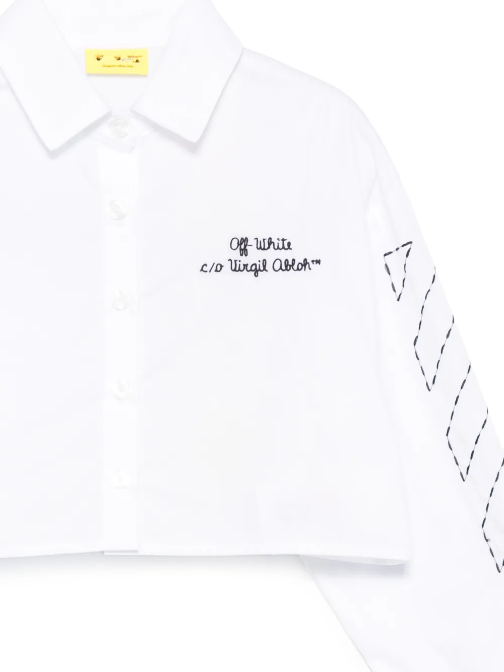 Off-White Kids Shirt met geborduurd logo Wit