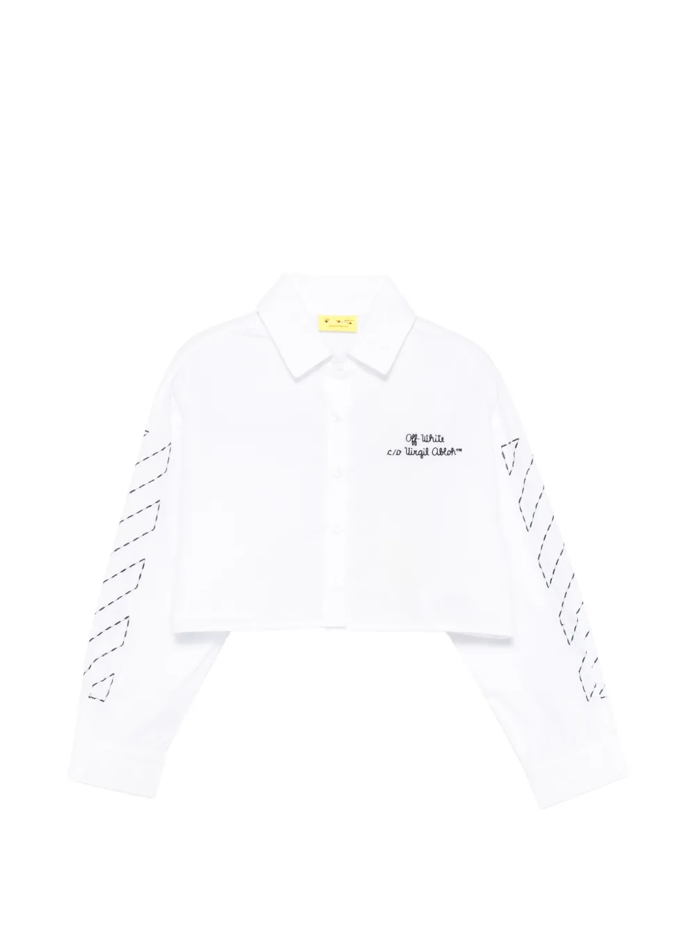 Off-White Kids logo-embroidery shirt - Weiß