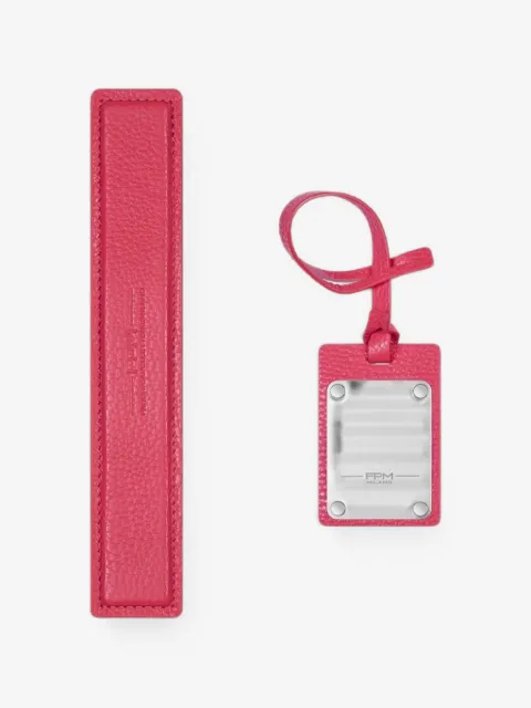 FPM Milano logo-engraved leather address tag