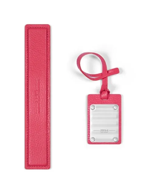 FPM Milano logo-engraved leather address tag
