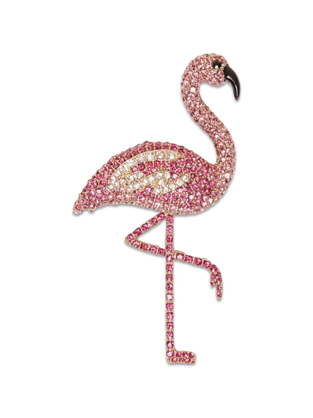 Weekend Max Mara metal brooch with rhinestones - antique rose - Gold
