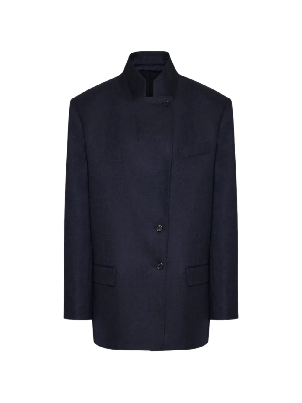 ARMARIUM Arturo asymmetric-fastening coat - Blue