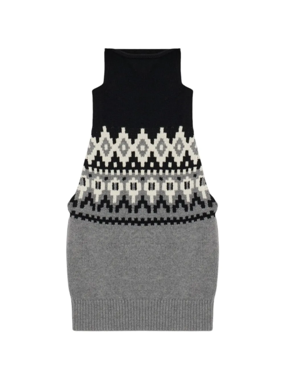 ARMARIUM Gala Fair Isle knitted top - Grigio
