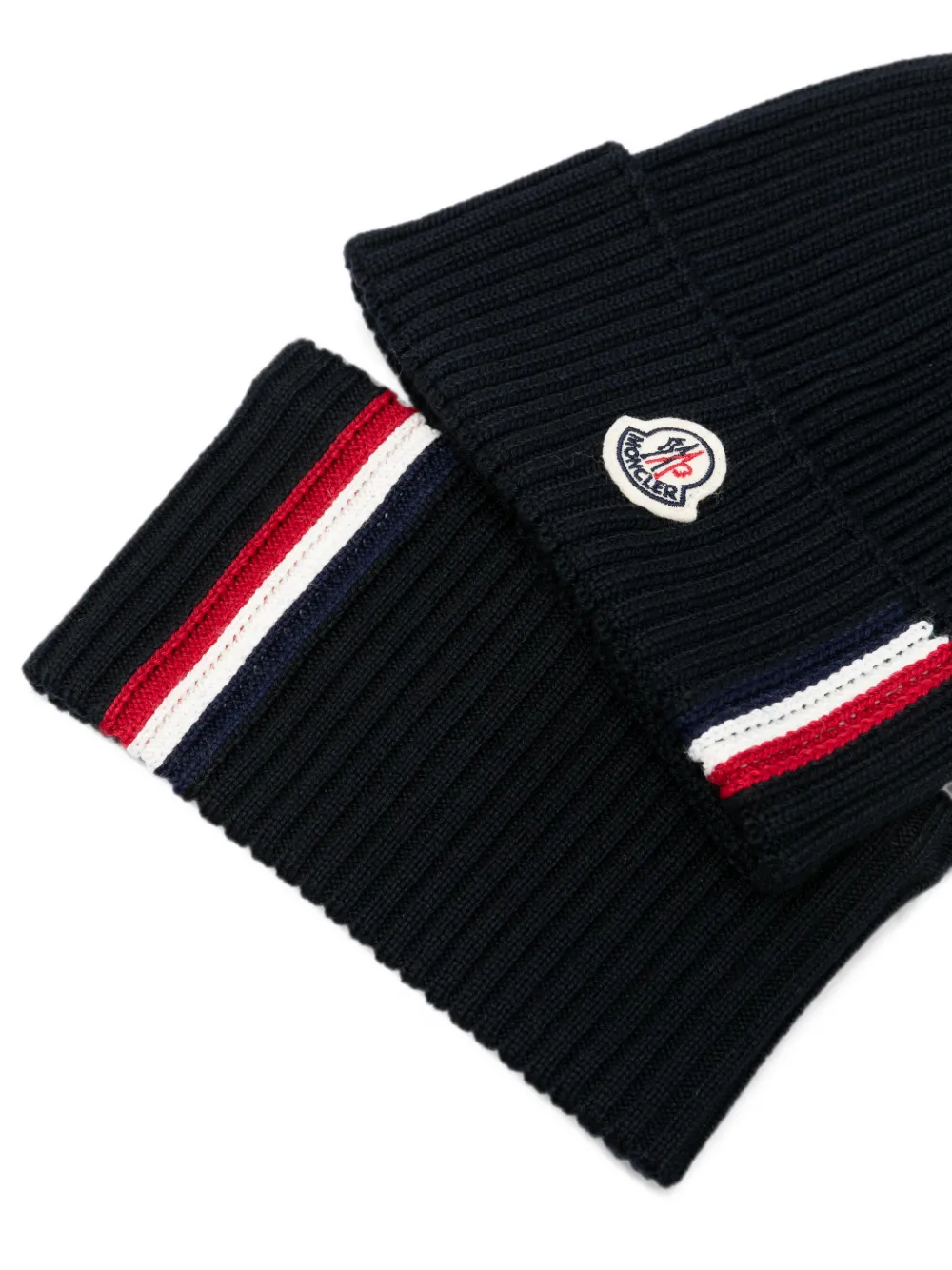 Moncler Enfant Muts set met logopatch Zwart
