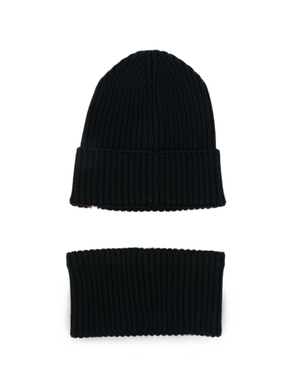 Moncler Enfant Muts set met logopatch Zwart