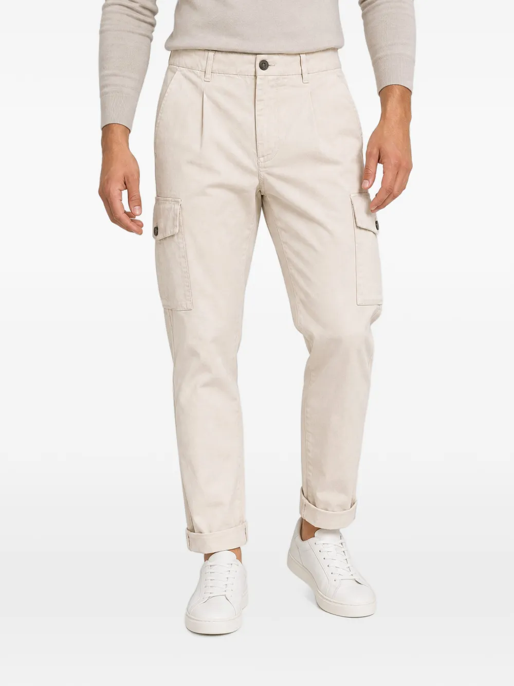 Mason's Geplooide cargo broek Beige