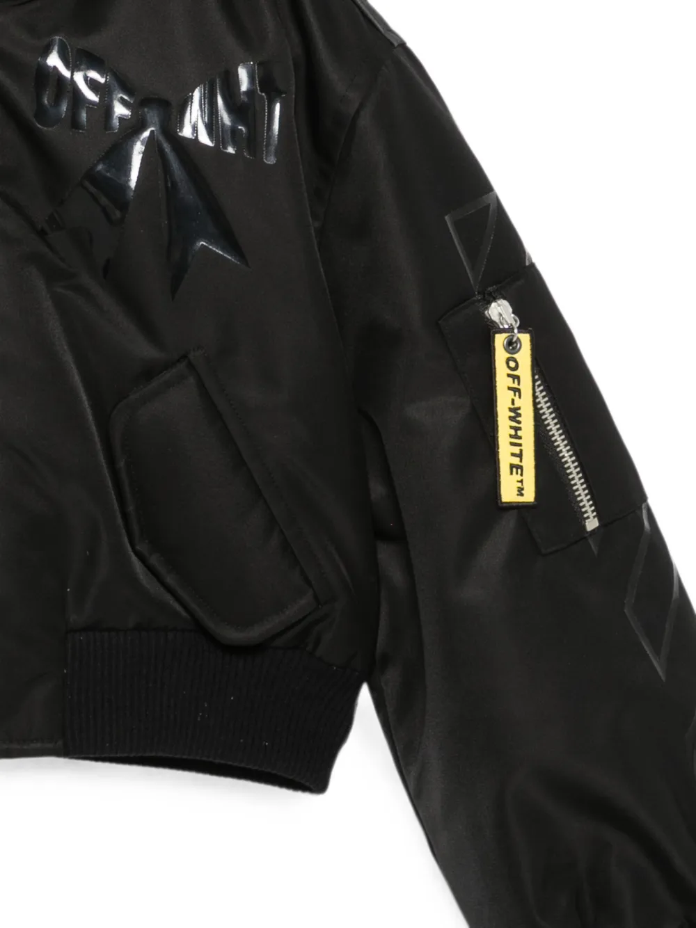 Off-White Kids Jack met capuchon en logoprint Zwart