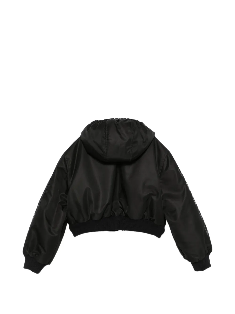 Off-White Kids Jack met capuchon en logoprint Zwart