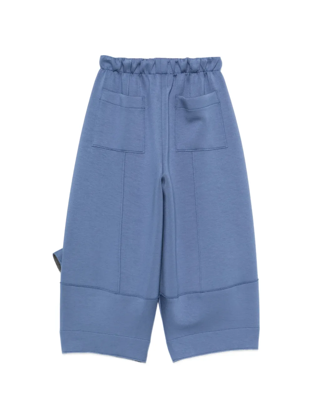 Mi Sol Broek met borduurwerk en strikdetail Blauw