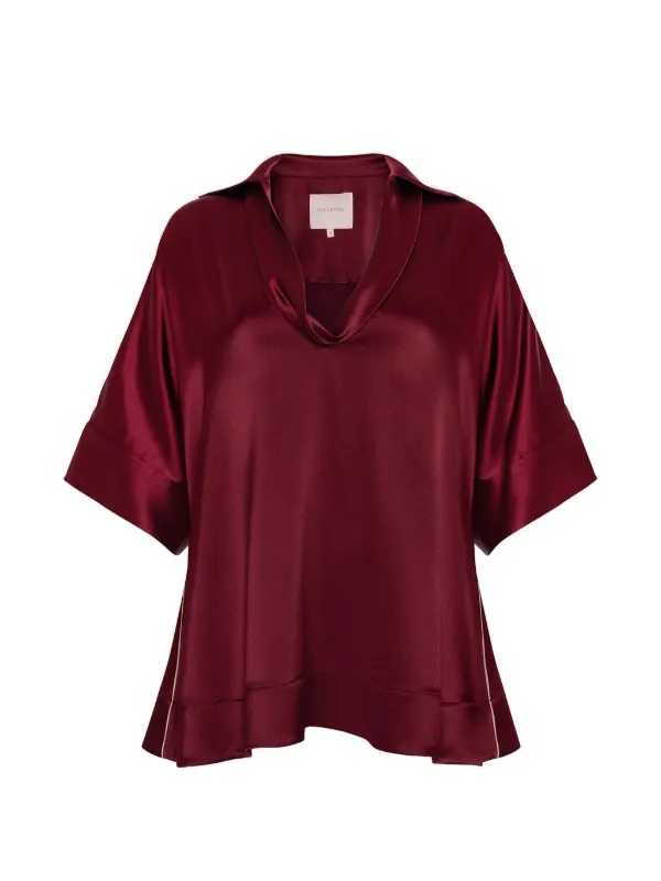 Roksanda Enira Piping-detail Top in Red