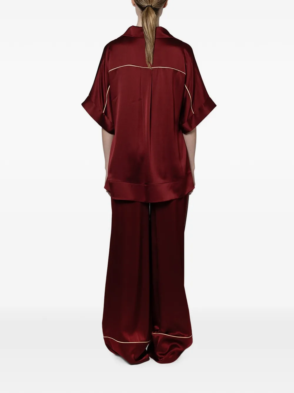 Roksanda Enira Piping-detail Top in Red, view 5