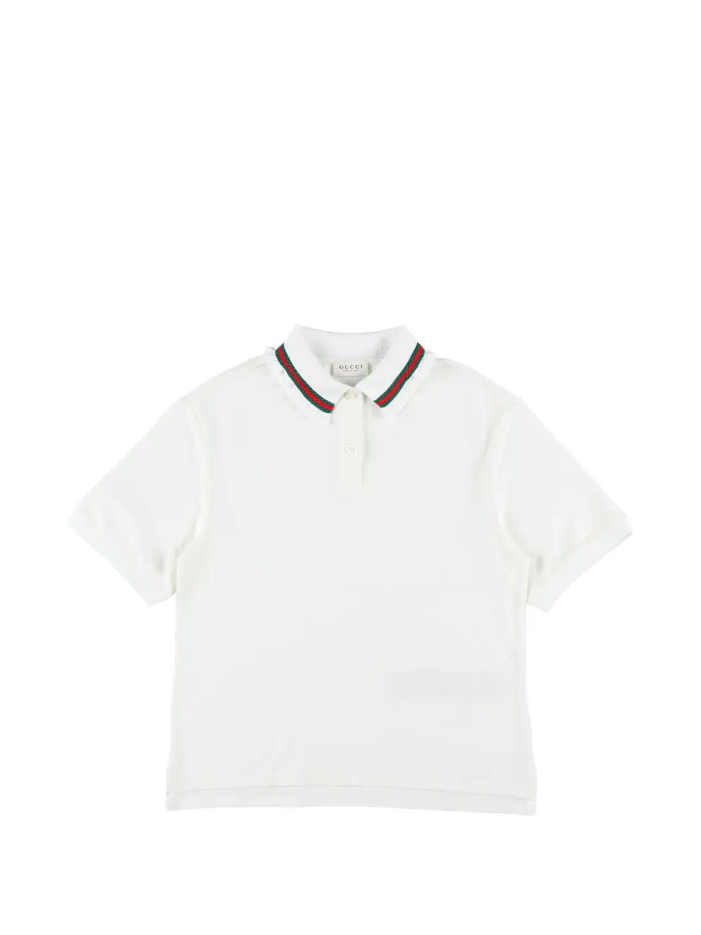 Gucci Kids ruffled-collar polo shirt - Weiß