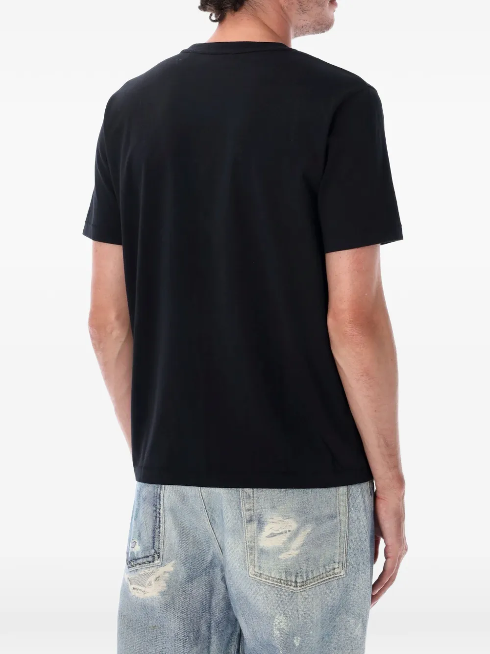 Off-White T-shirt met geborduurd logo Zwart