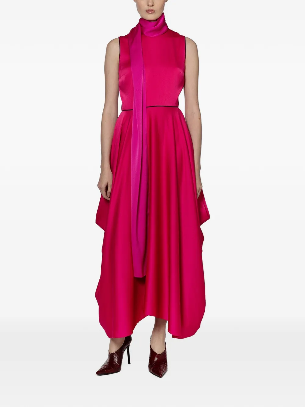 Roksanda Aela gedrapeerde midi-jurk Roze