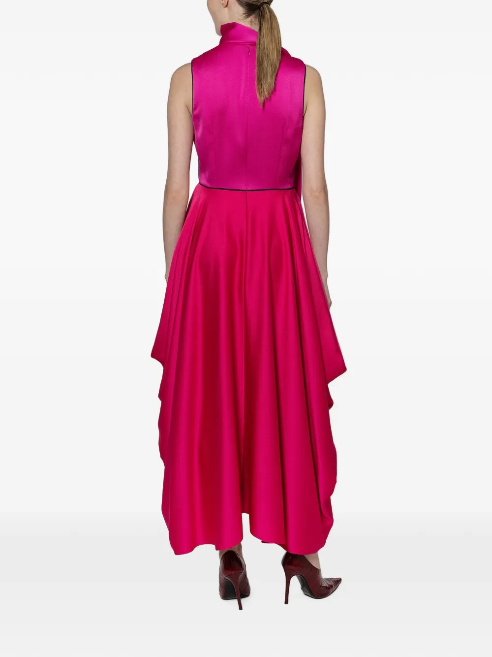 Roksanda Aela gedrapeerde midi-jurk Roze