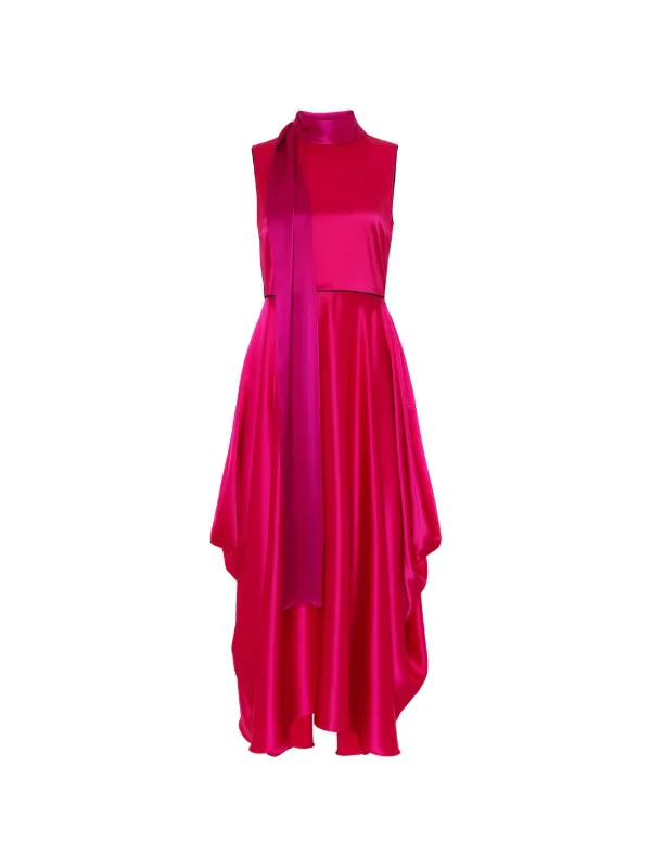 Roksanda Aela Draped Midi Dress in Pink