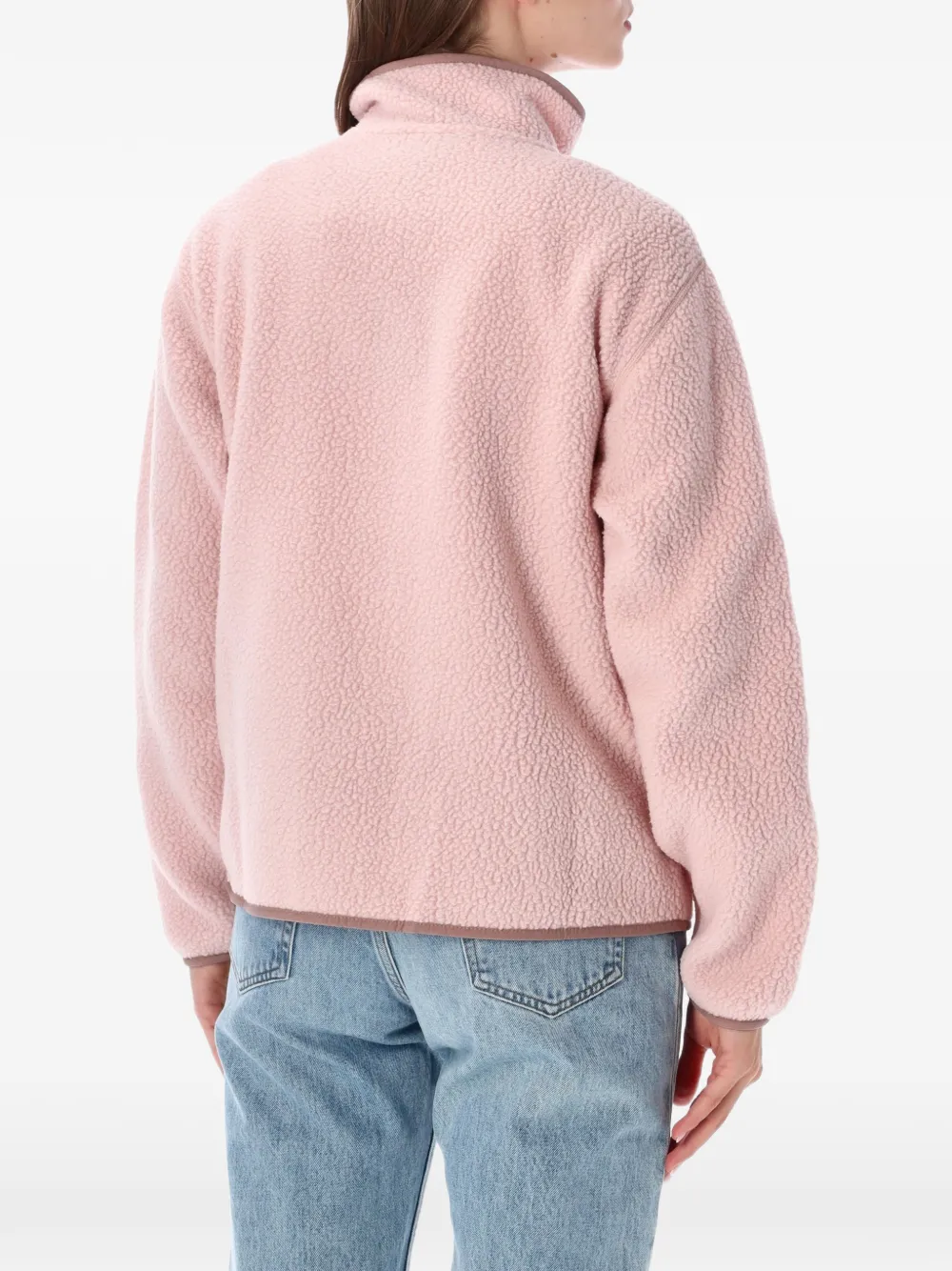 Patagonia Retro Pile jack met lange mouwen en logo-patch Roze