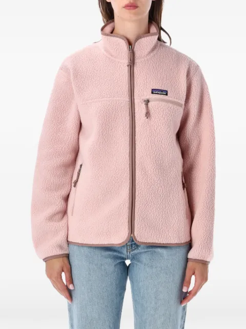 Patagonia Retro Pile logo-patch long-sleeve jacket