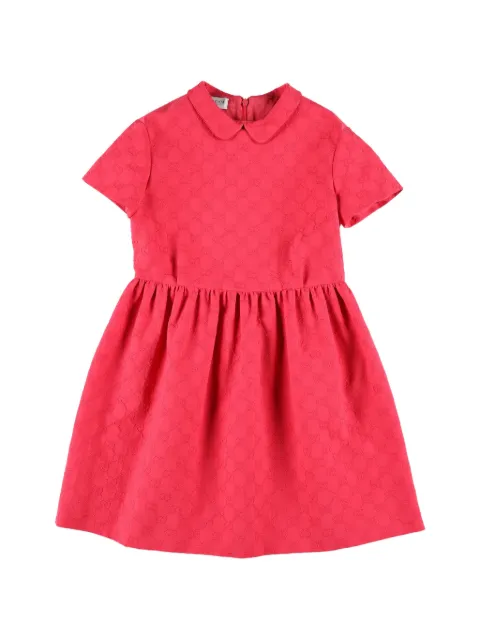 Gucci Kids robe en jacquard à col claudine GG