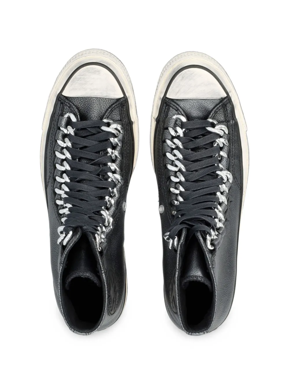 Converse Chuck 70 Industrial Glam chain-embellished high-top sneakers Zwart