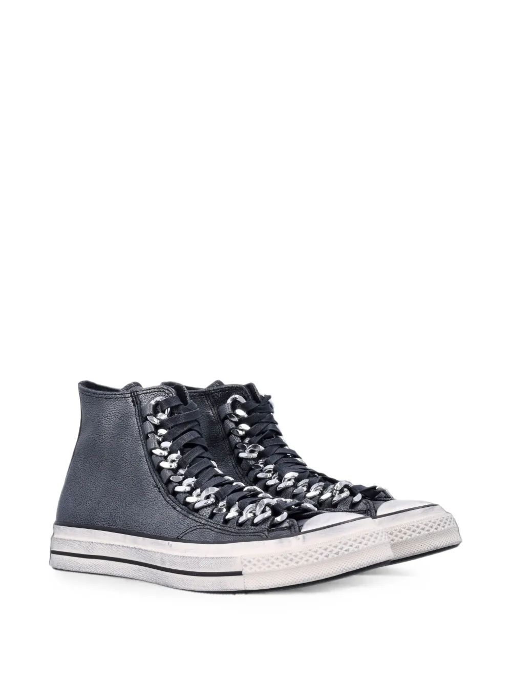 Converse Chuck 70 Industrial Glam chain-embellished high-top sneakers Zwart