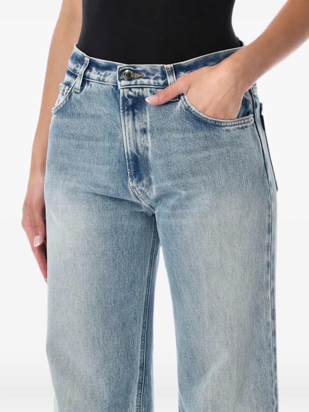 Haikure Clara jeans met riemlussen Blauw