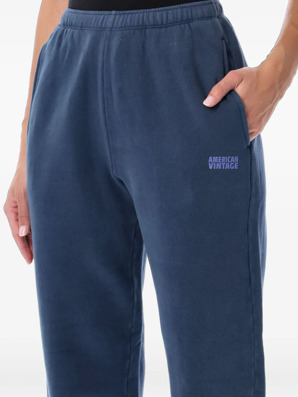 American Vintage Trainingsbroek met logoprint Blauw