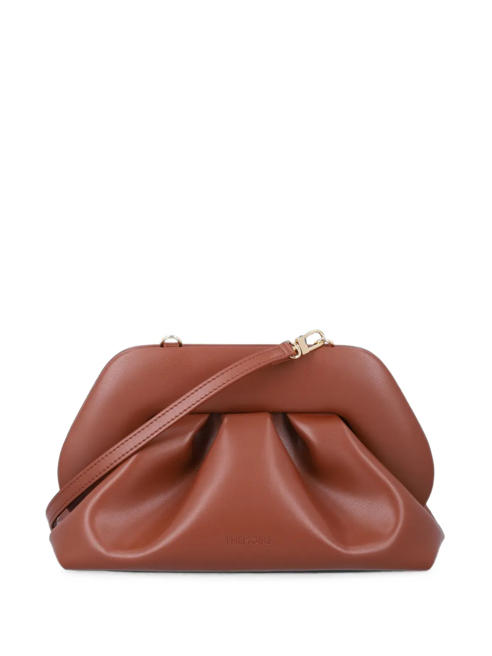 Themoirè Bios ruched clutch bag
