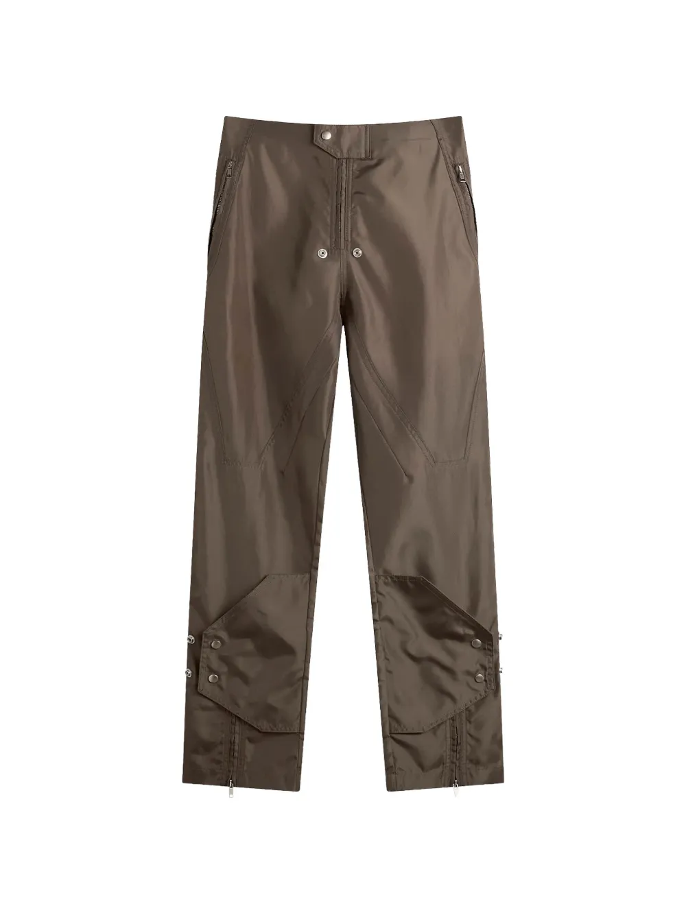 Rick Owens Moto panelled trousers - Brown