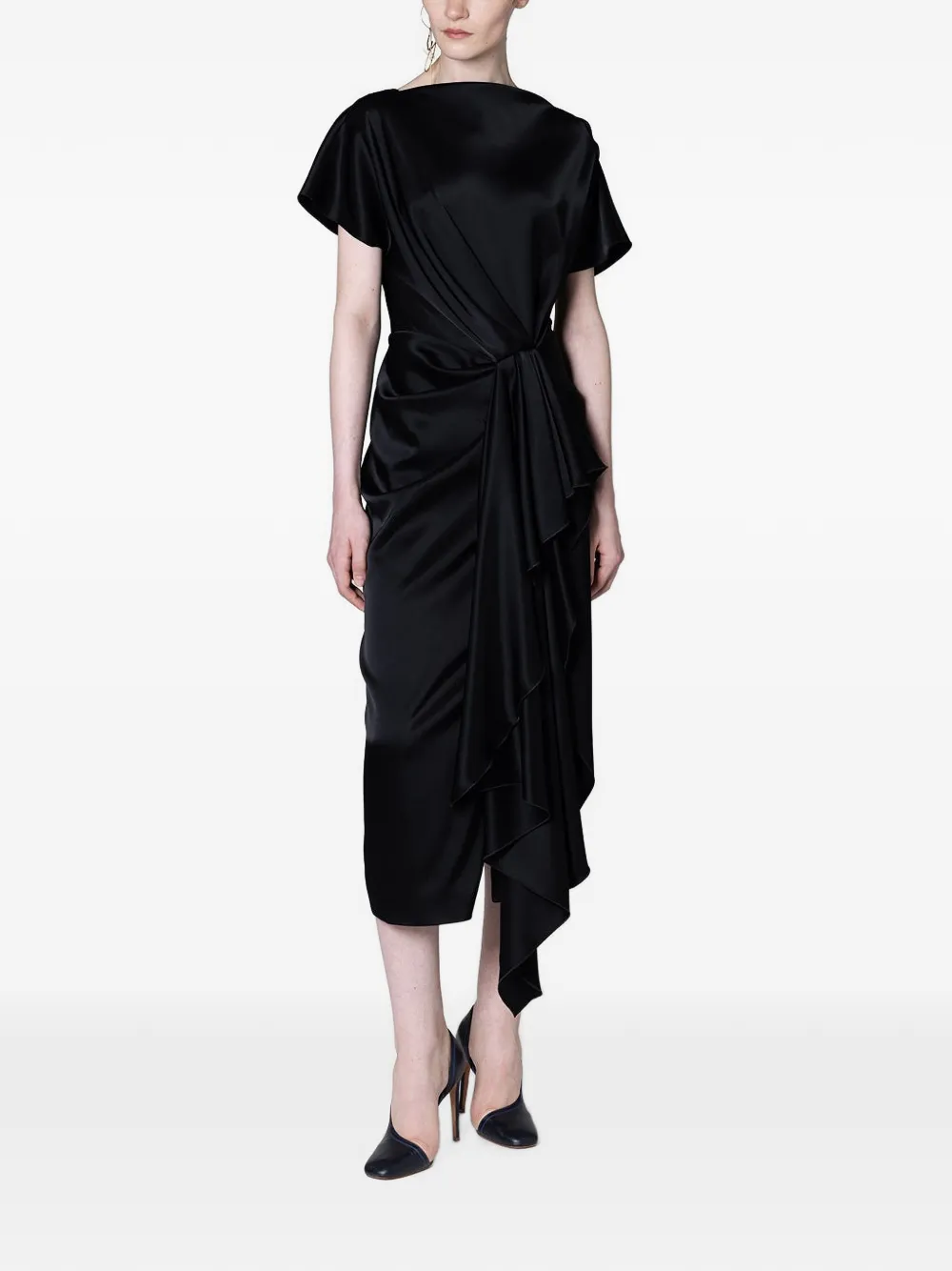 Roksanda Zoa draped ruffled dress - Nero