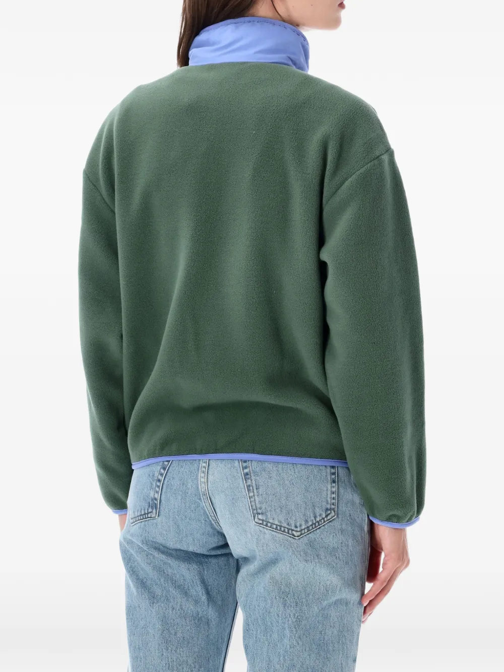 Patagonia Fleece jack met vlakken Groen