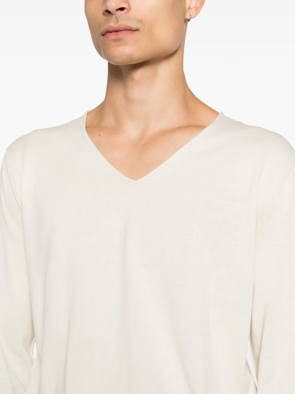 Maison Margiela Trui met V-hals Beige