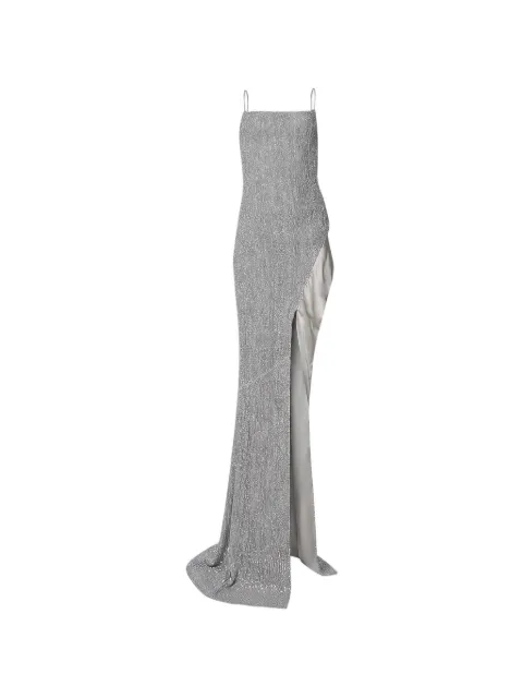 Burc Akyol Mila metallic-effect gown