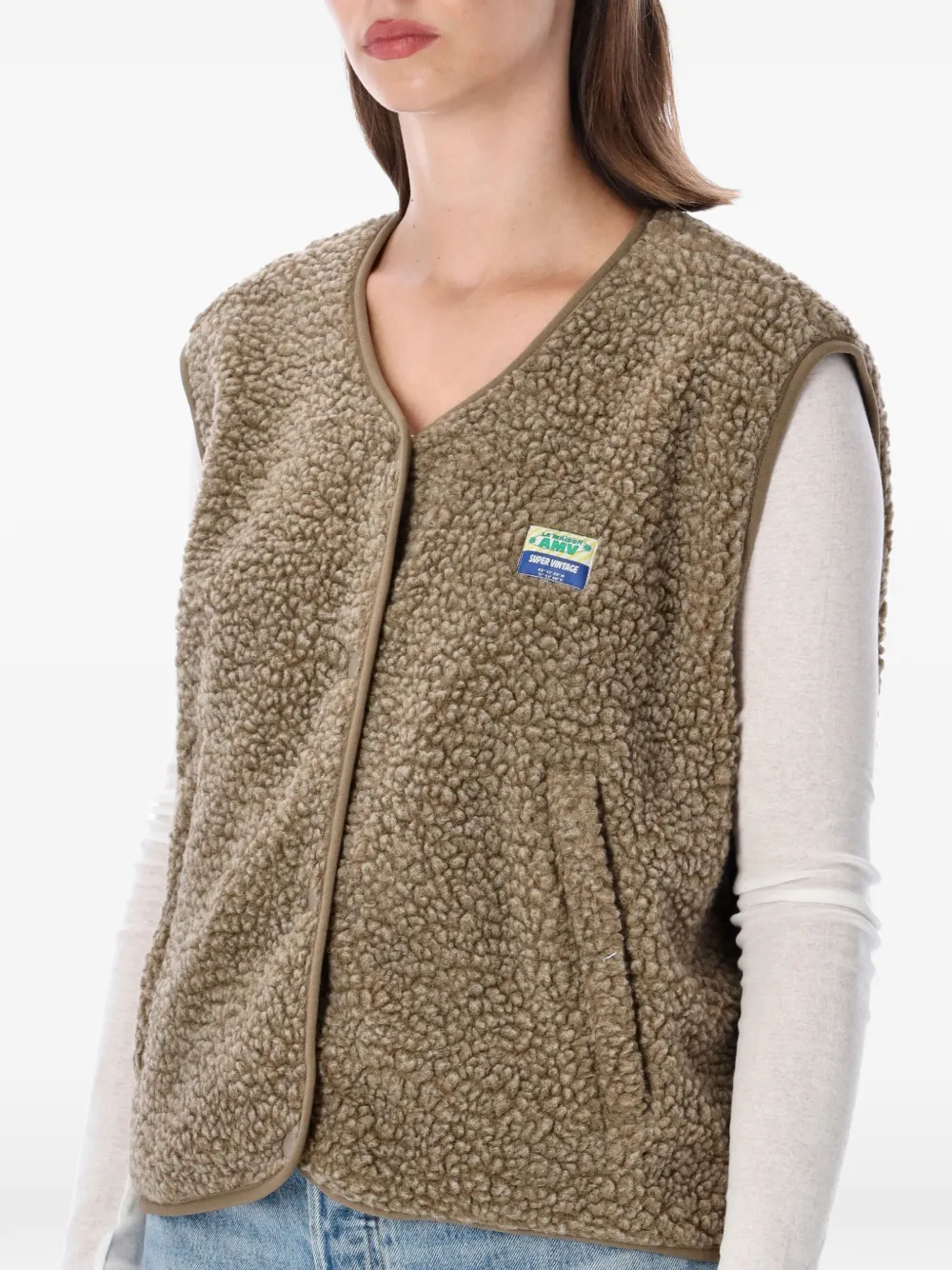 American Vintage Hoktown fleece bodywarmer Bruin