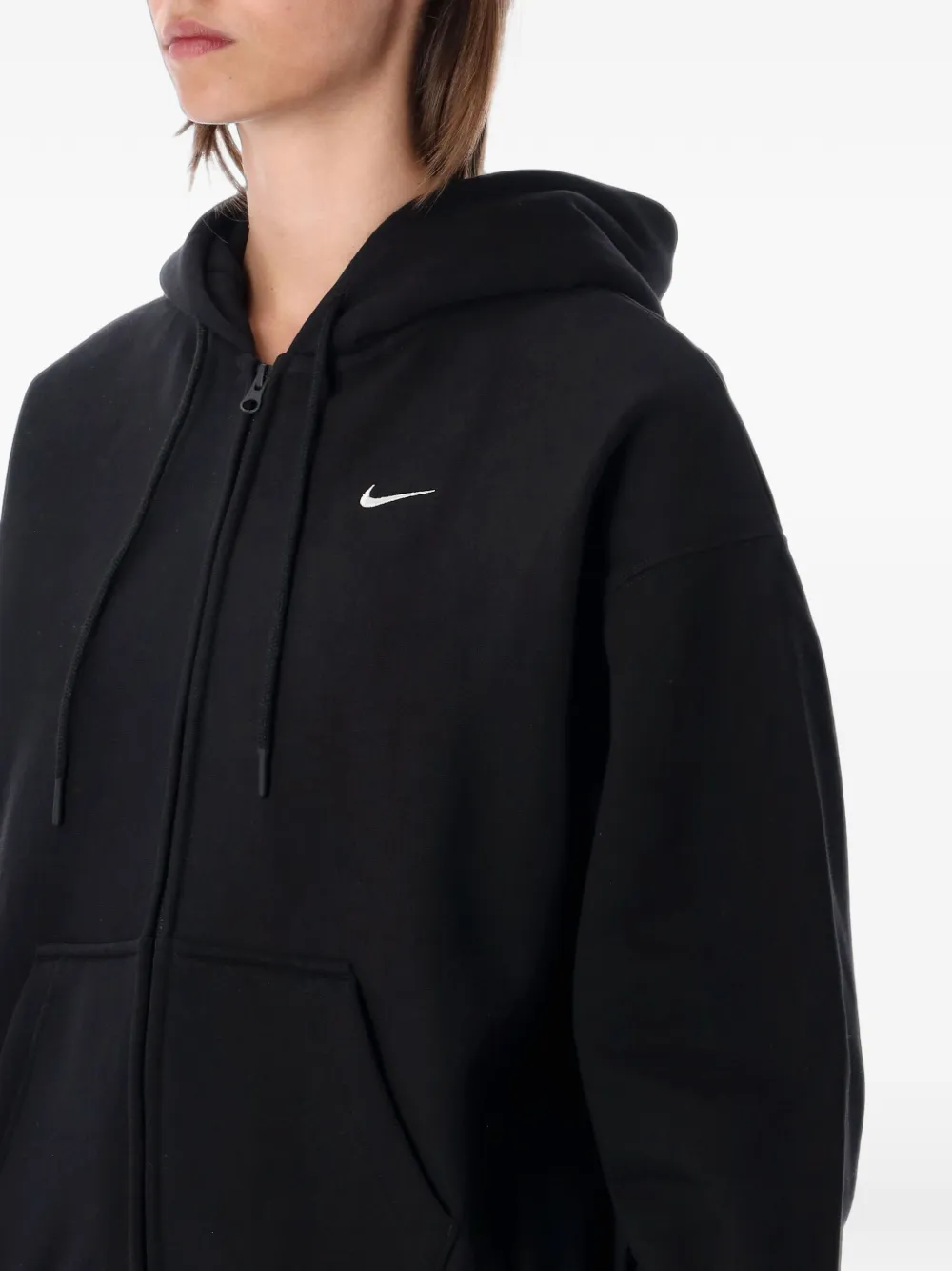 Nike Hoodie met geborduurd logo Zwart