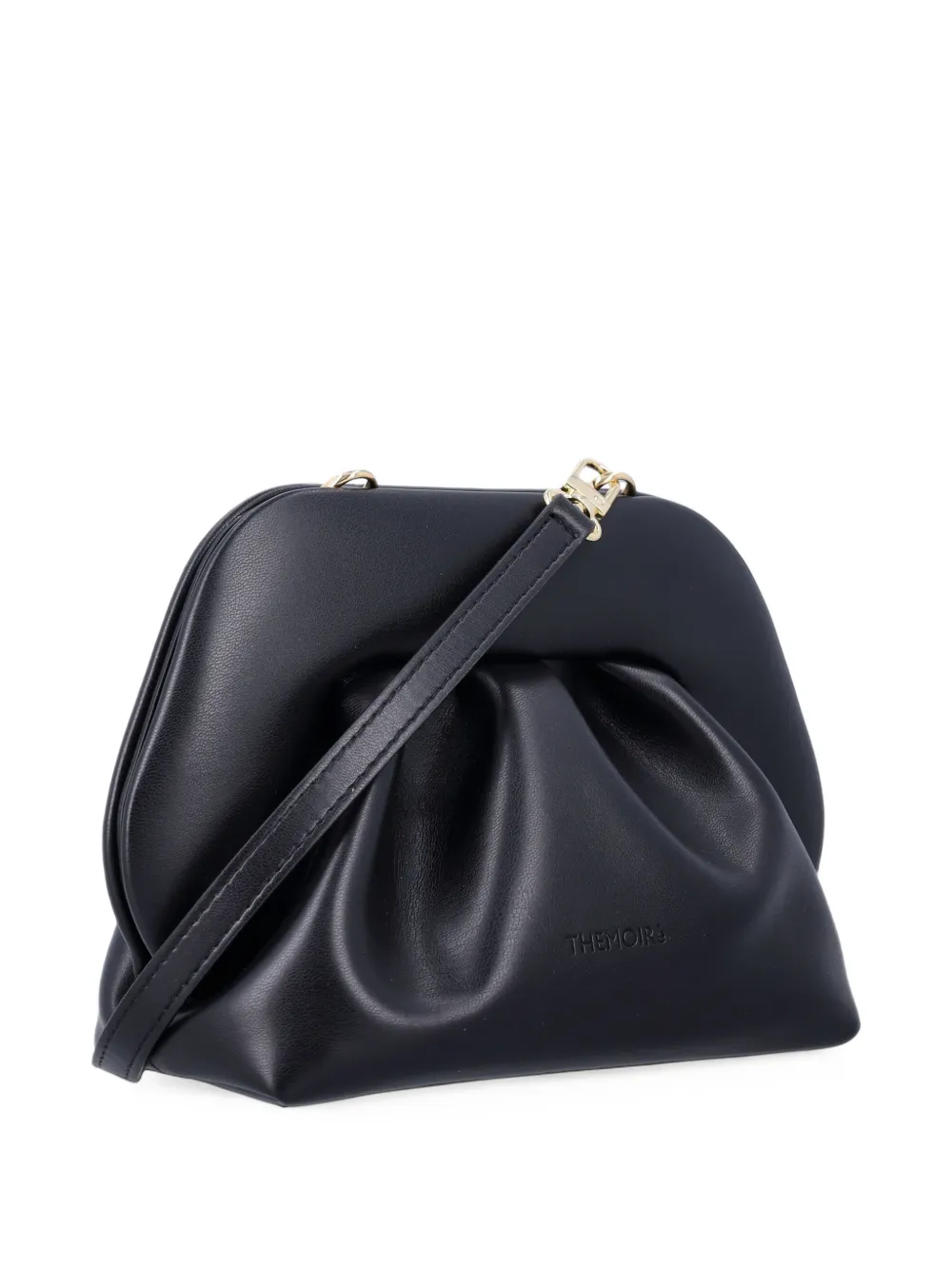Themoirè small Bios clutch bag Zwart