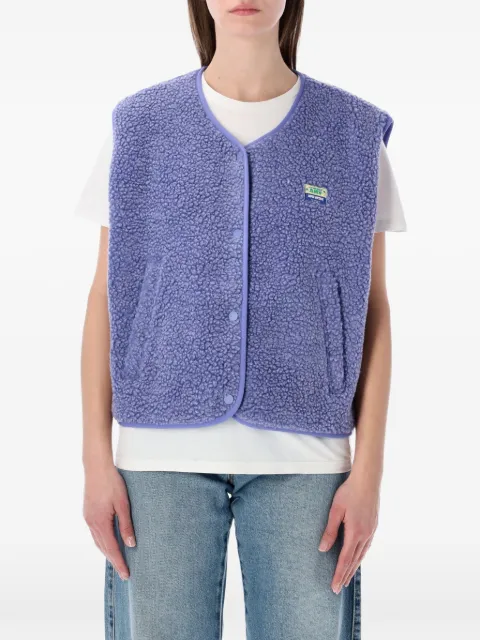 American Vintage fleece logo-patch gilet