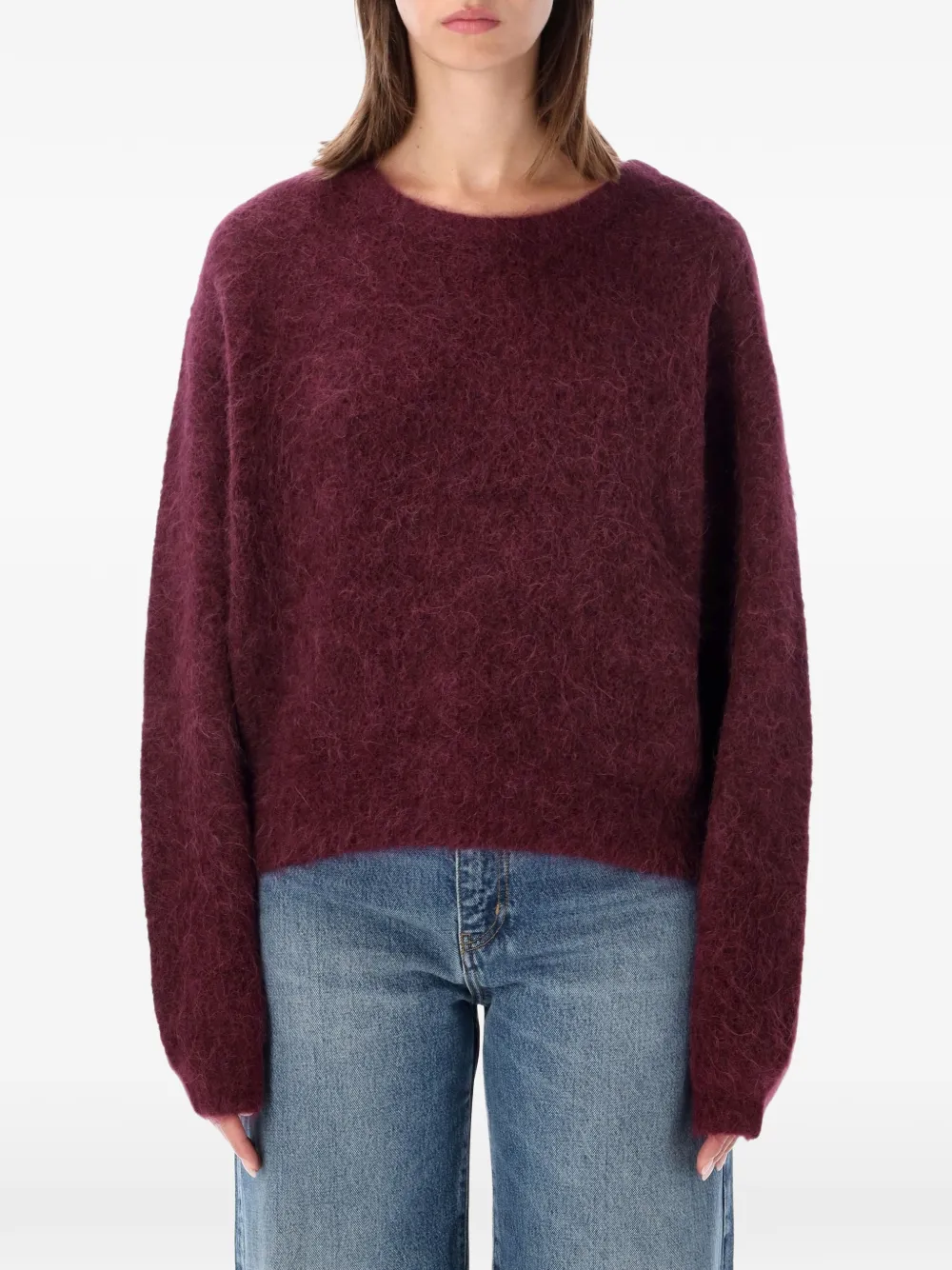 American Vintage Niby Pullover mit gebürstetem Strick - Violett