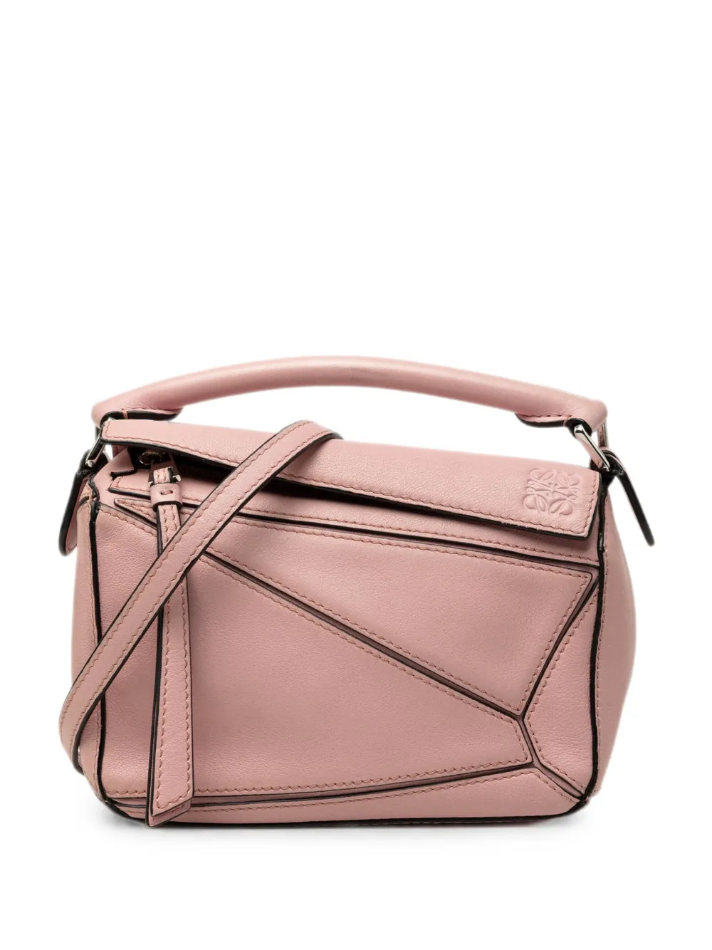 Loewe Pre-Owned 2019 Mini Calfskin Puzzle satchel - Rosa
