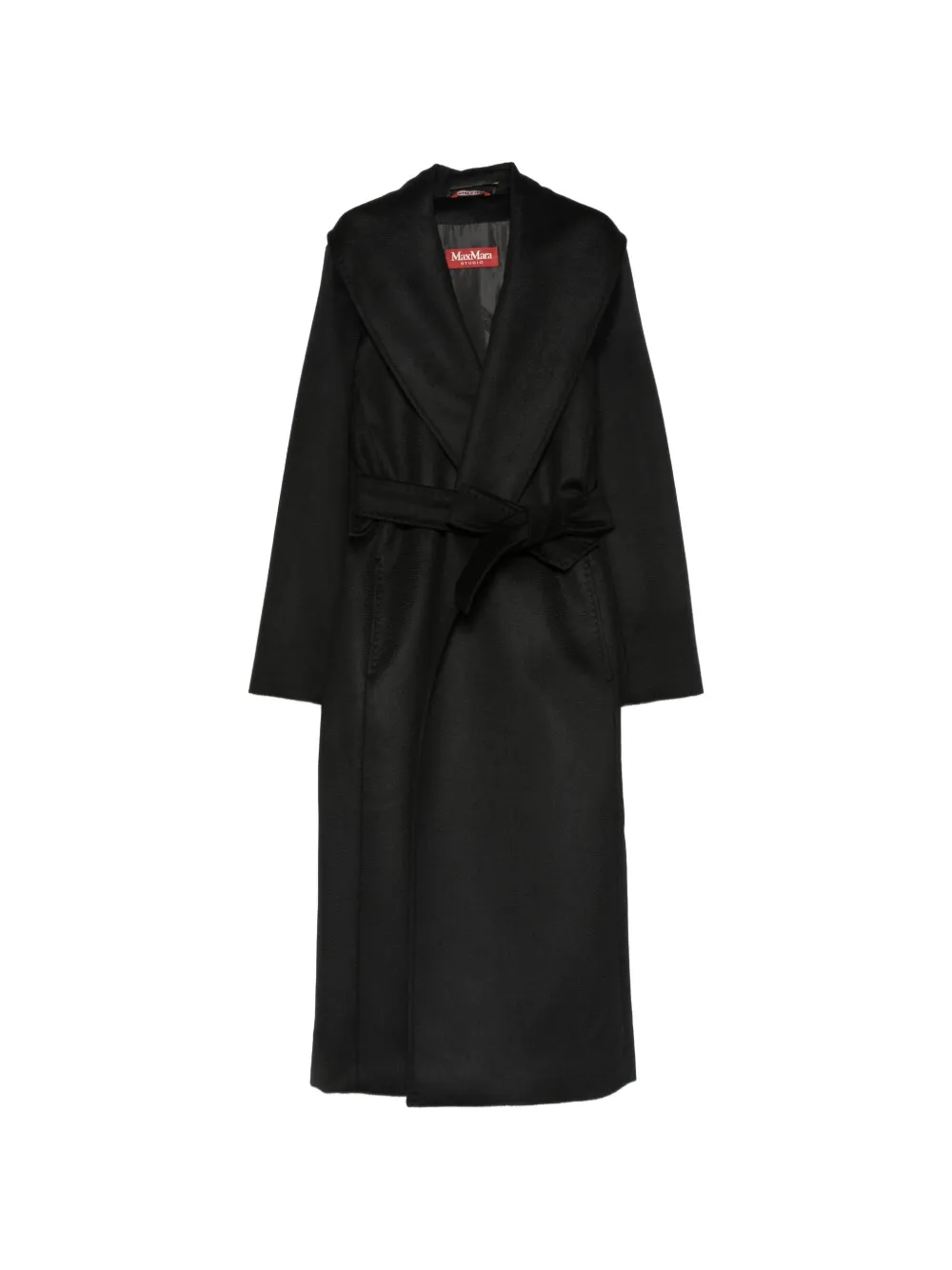 Max Mara Loriana long-sleeve belted coat - Nero