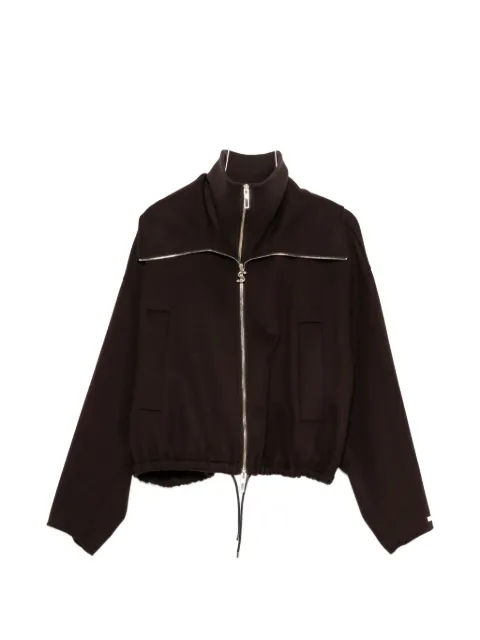 Sportmax chaqueta con dobladillo elástico y cuello a capas