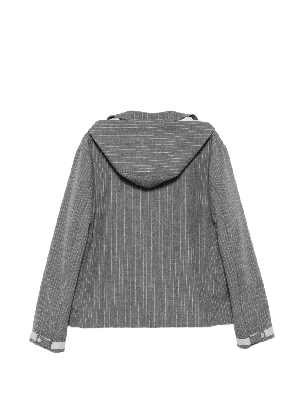 Thom Browne Jack met krijtstreep en capuchon Grijs